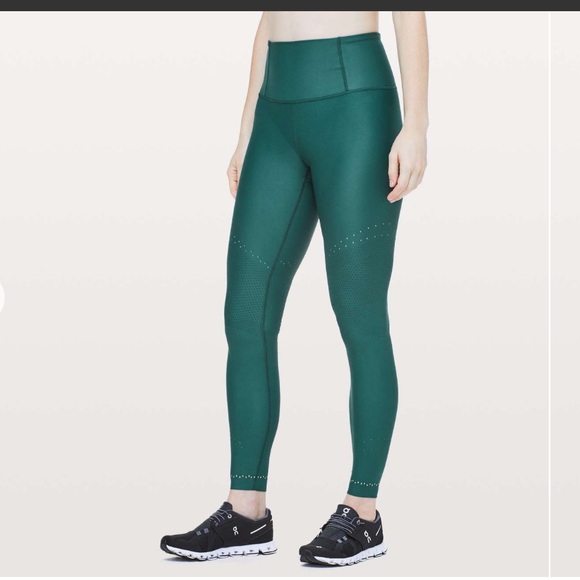 lululemon athletica Pants - Lululemon Zoned In Tight Green Jasper Size 6